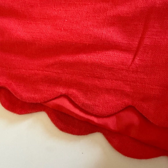 Cynthia Rowley Orange Scalloped Hem Shorts - Picture 4 of 5